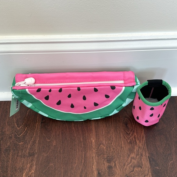 NEW Watermelon Fanny Pack w/ Coozy Detachable Drink Holder Coozie Purse Bag - Picture 5 of 7